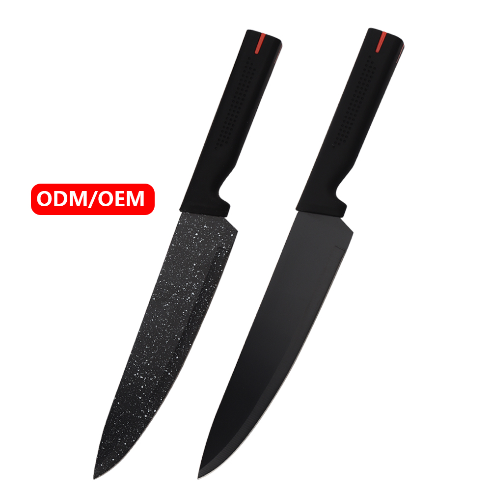 Hip-home Black Non-Stick Coating Kitchen Knife Wholesale Custom 8inch Chef Knife