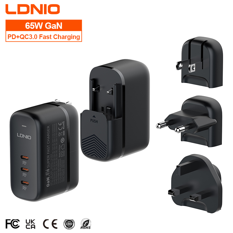 65W Fast Charger ,EU/US/UK Plug