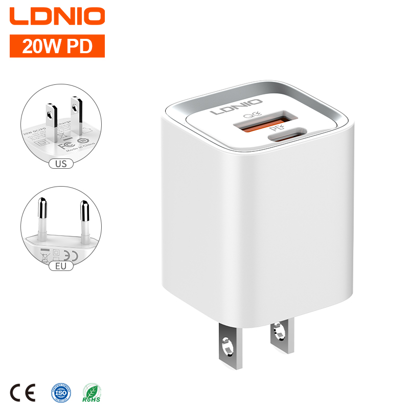 LDNIO A2318M 20W MFi PD Fast Charger USB-C P Fast Charging for Phone Charger Portable Phone Charger