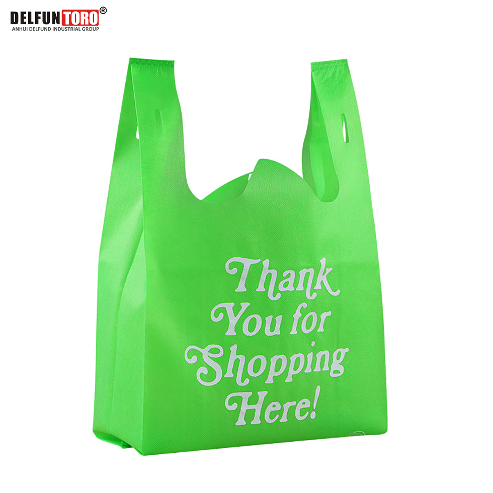Eco friendly tote bags waterproof pp woven shopping bag recyclable non woven grocery tote bag