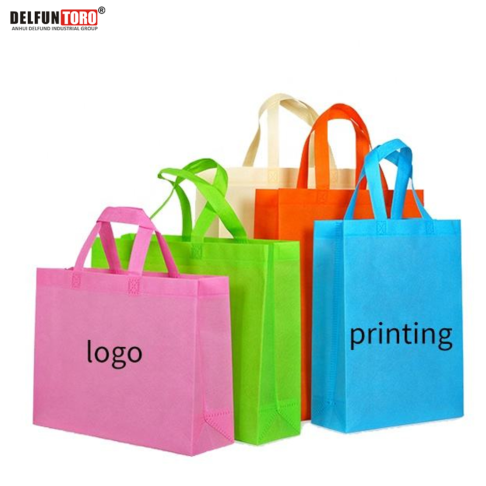 Eco friendly tote bags waterproof pp woven shopping bag recyclable non woven grocery tote bag
