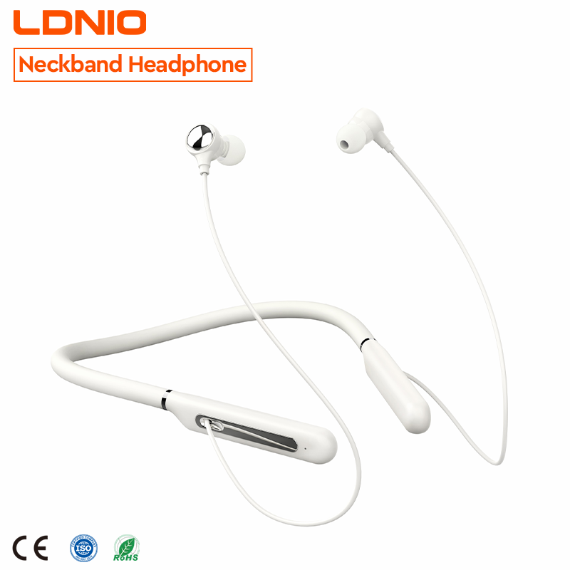 LDNIO N02 Wired Metal Headphones Bass Stereo Noise Cancelation Neckband Headphones