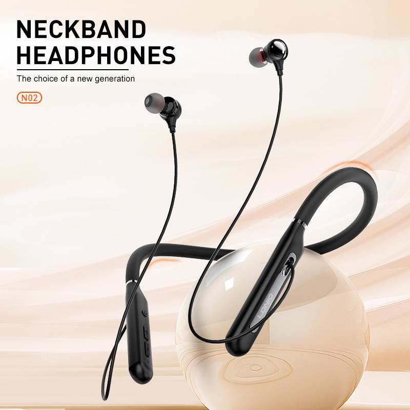LDNIO N02 Wired Metal Headphones Bass Stereo Noise Cancelation Neckband Headphones