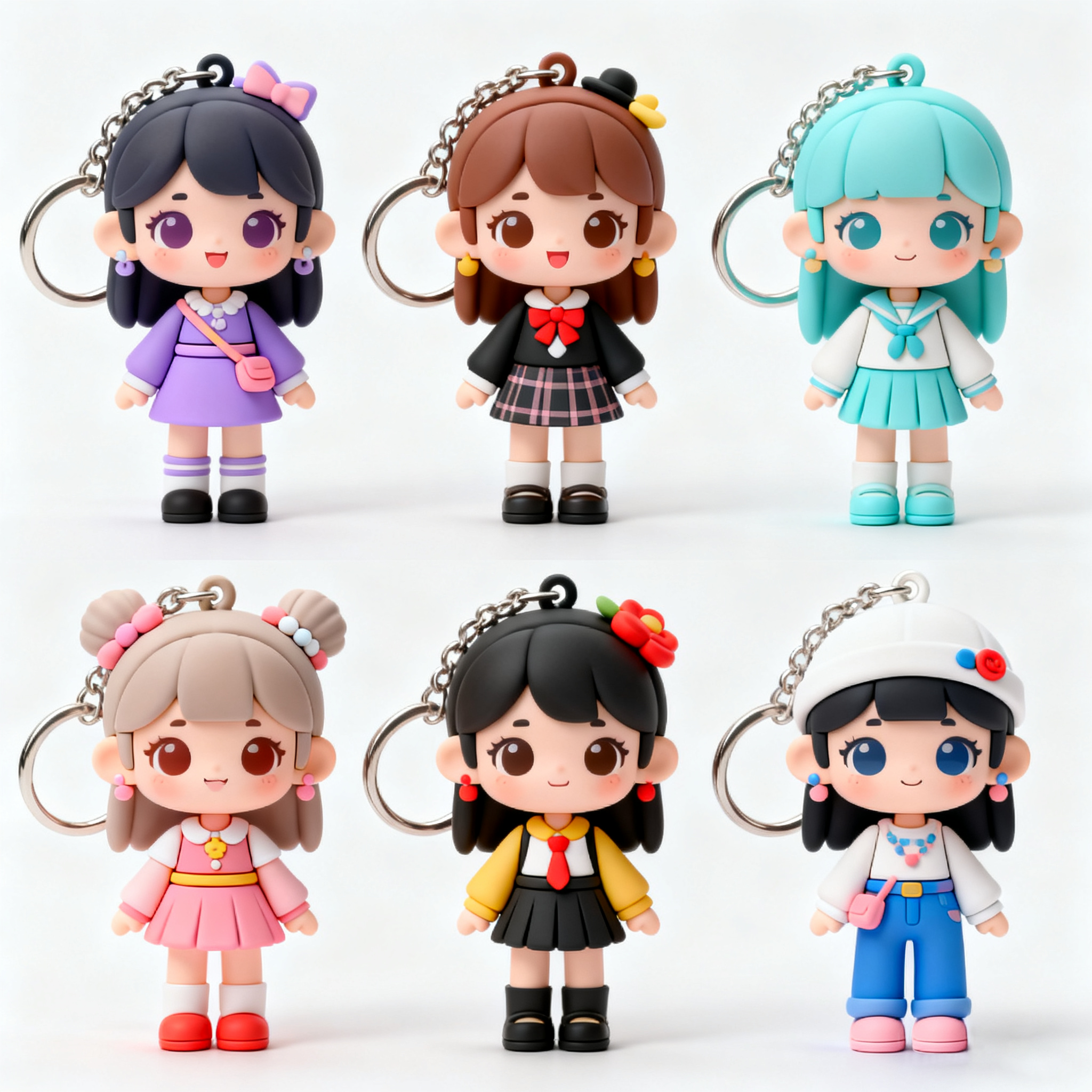 Customized 3d Figurine Keychains Blind Box Keychains