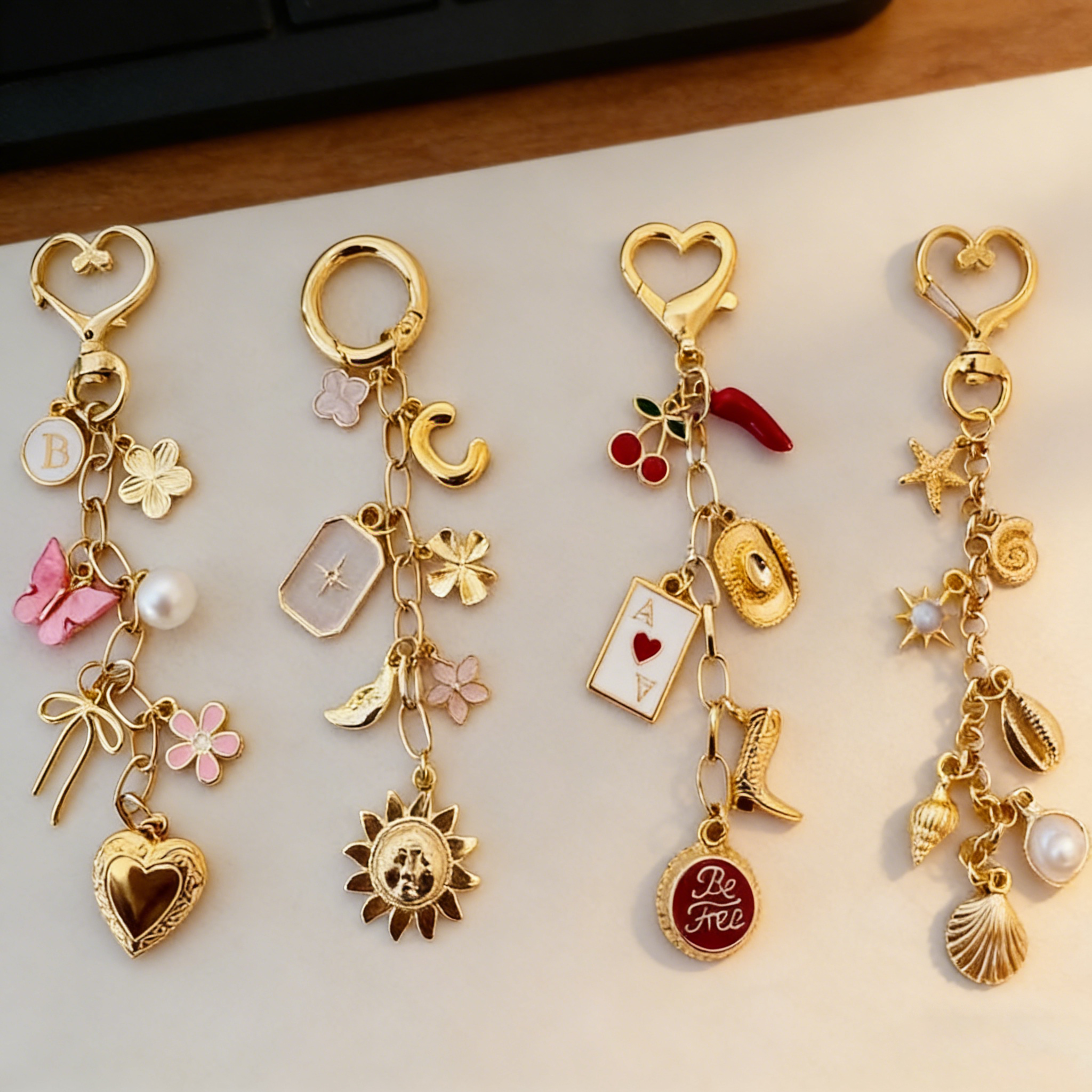 Custom Hard Enamel Pendant Keychains Bag charms