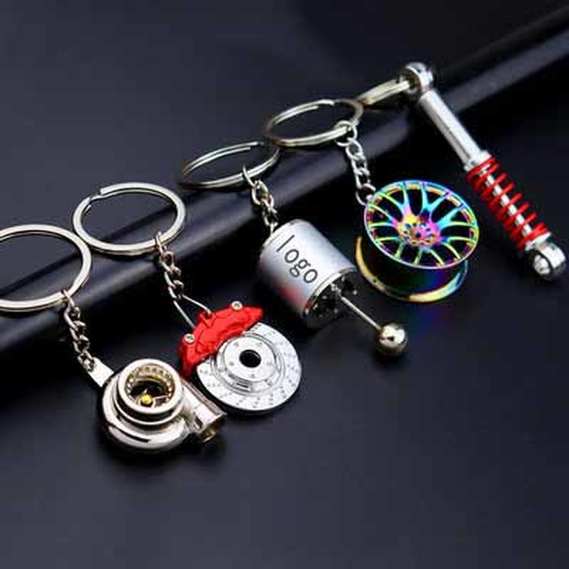 Wholesale Automotive Turbo Gear Car Wheel Brake Disc Metal Keychains