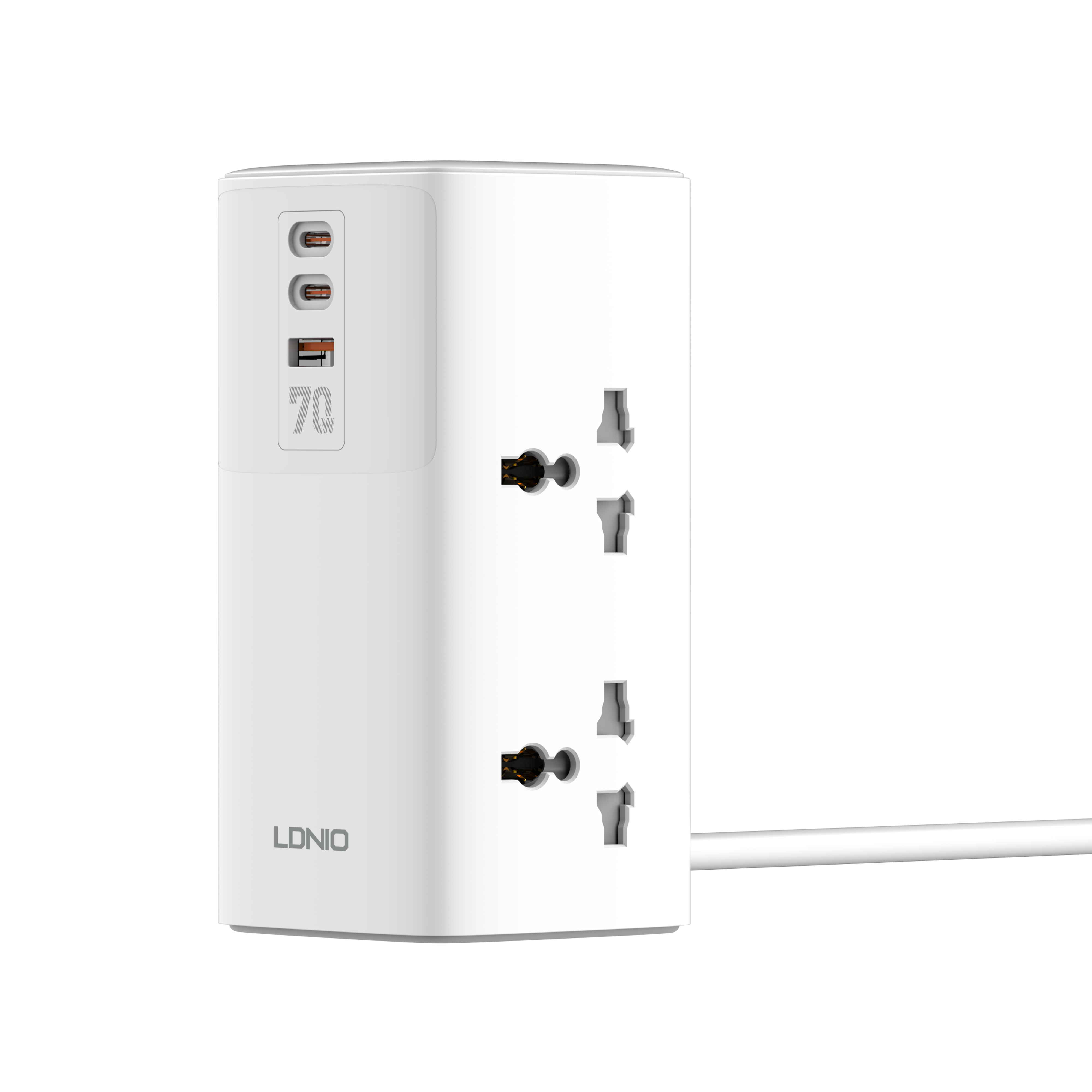 LDNIO SC4383 70W Gan Power Outlet Travel Adapters Extension Cord Socket Surge Protector Power Strip