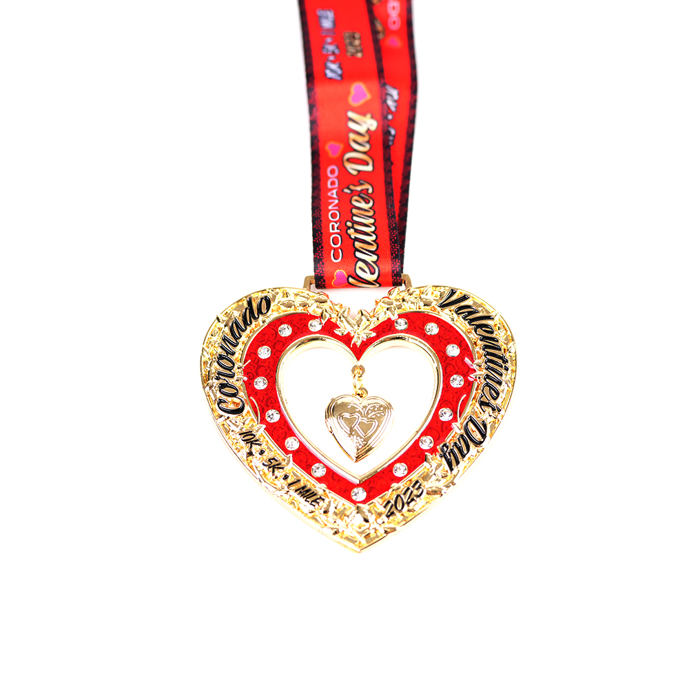 Customized 3D Hollow Medal with Rhinestone