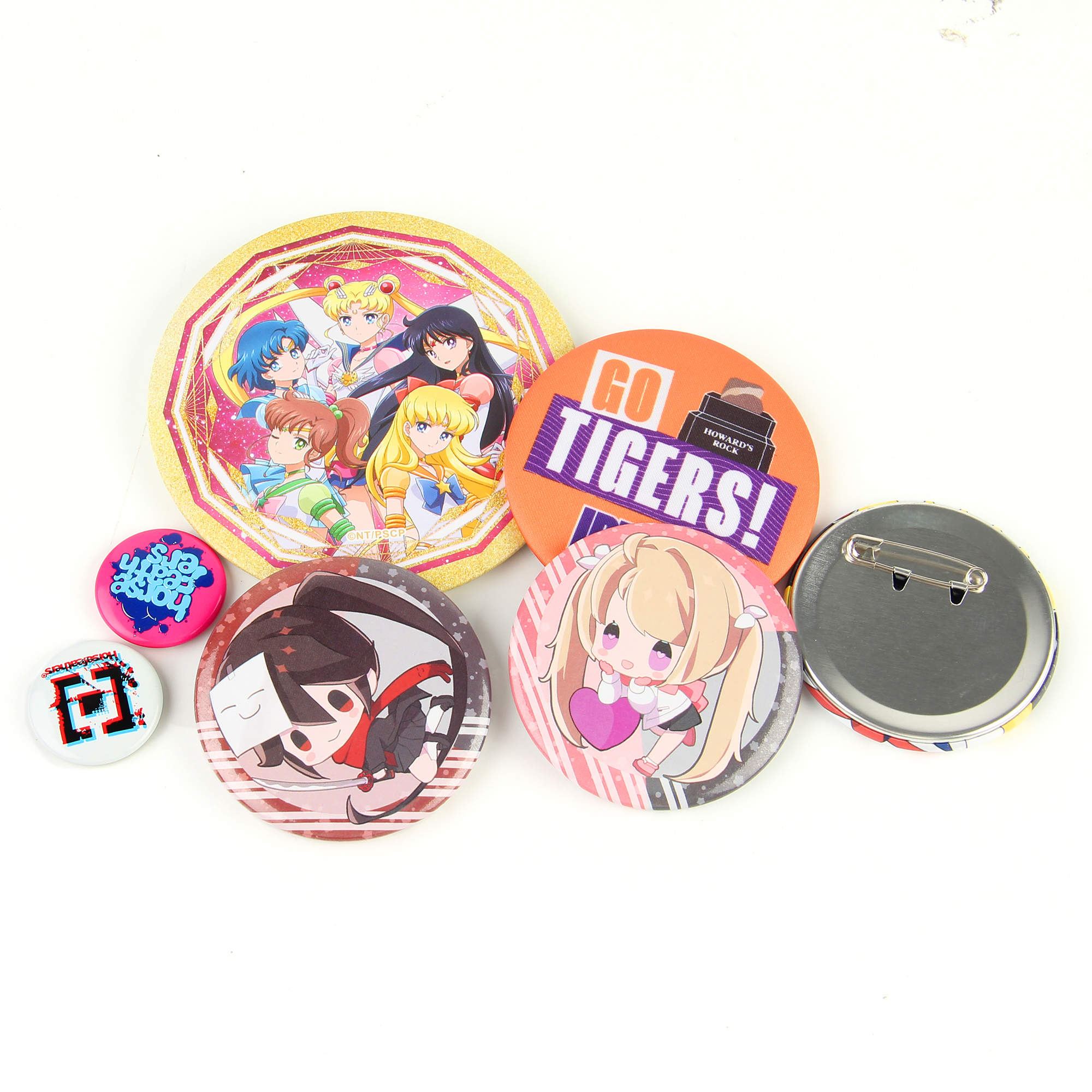 Custom Button Pin With Magnet or Bottle Opener or Mirror or Keychain Accessory