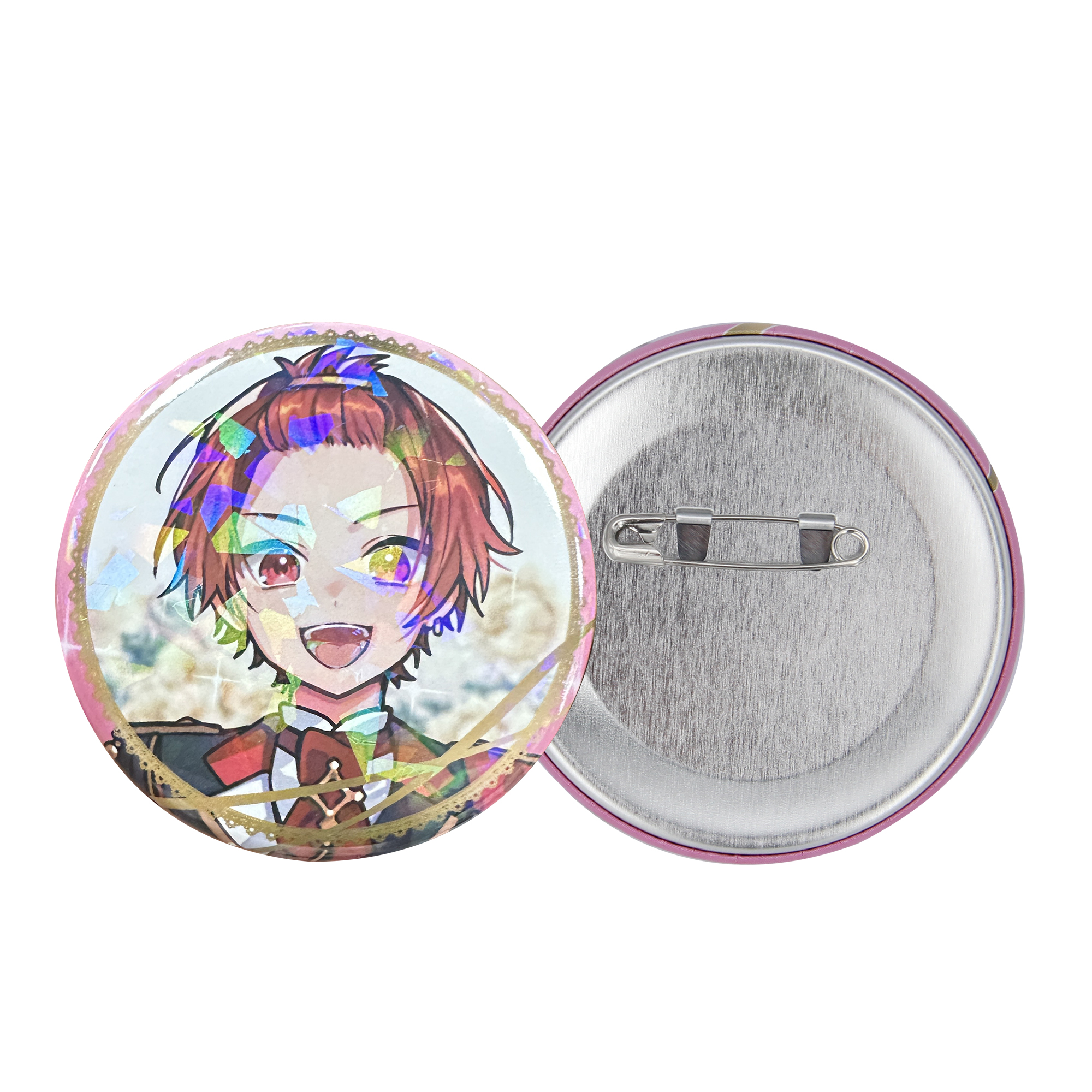 Custom Logo Holographic Button Badges