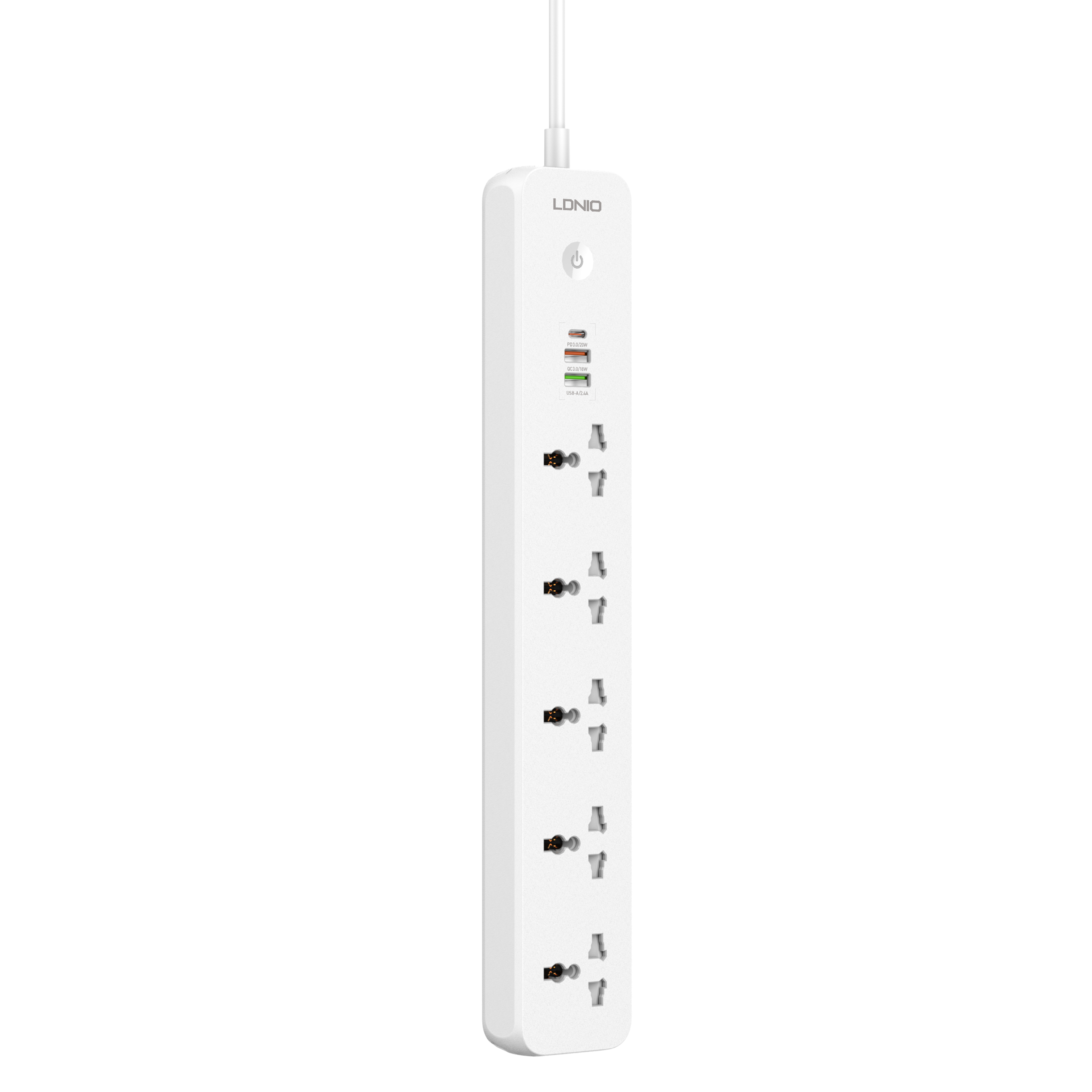LDNIO SC5319 Socket Extension 4 Outlet 3 USB QC3.0 PD Power Socket Plug Universal Power Strips