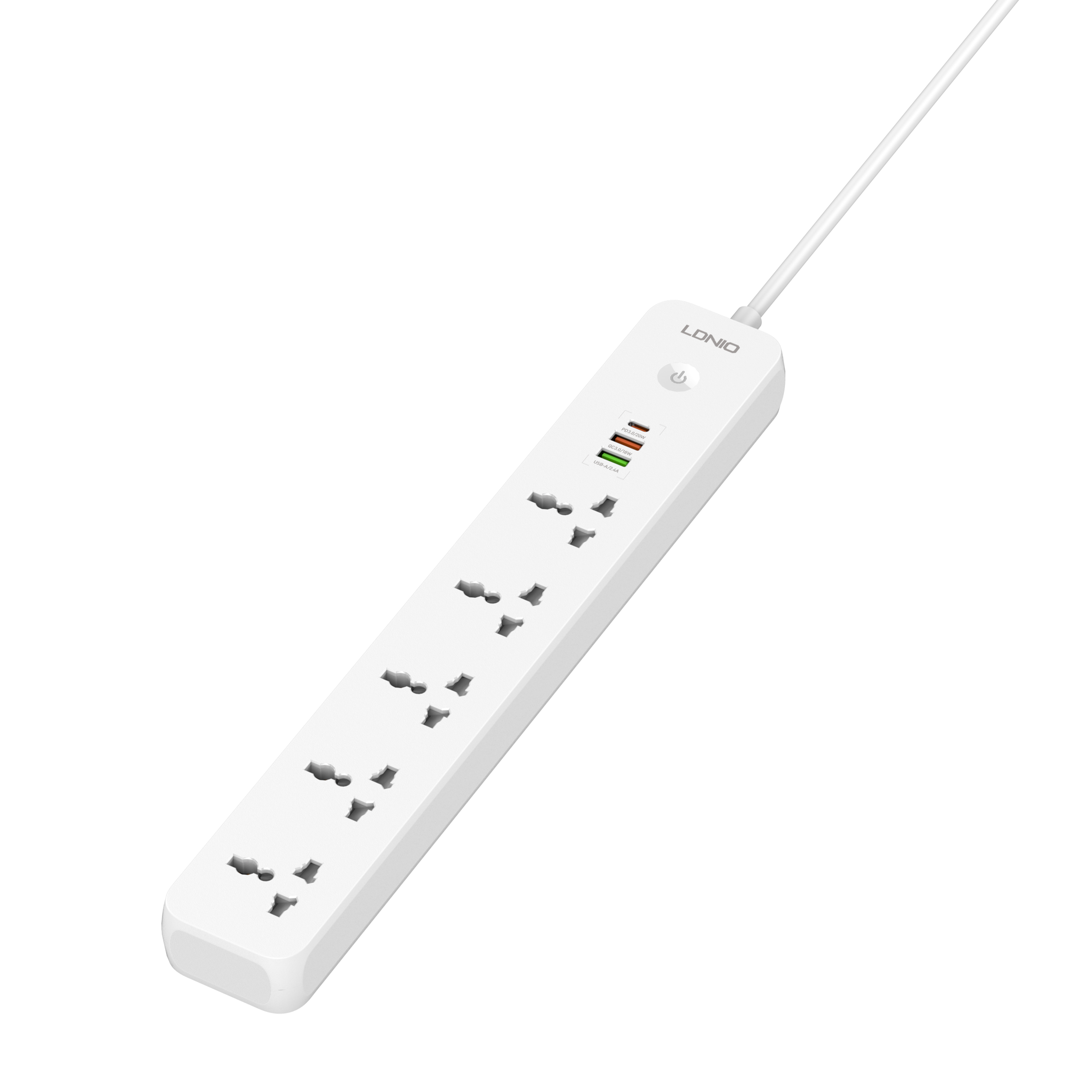 LDNIO SC5319 Power Strip Type c Power Outlet Extension Sockets Outlet Power Strip with Usb