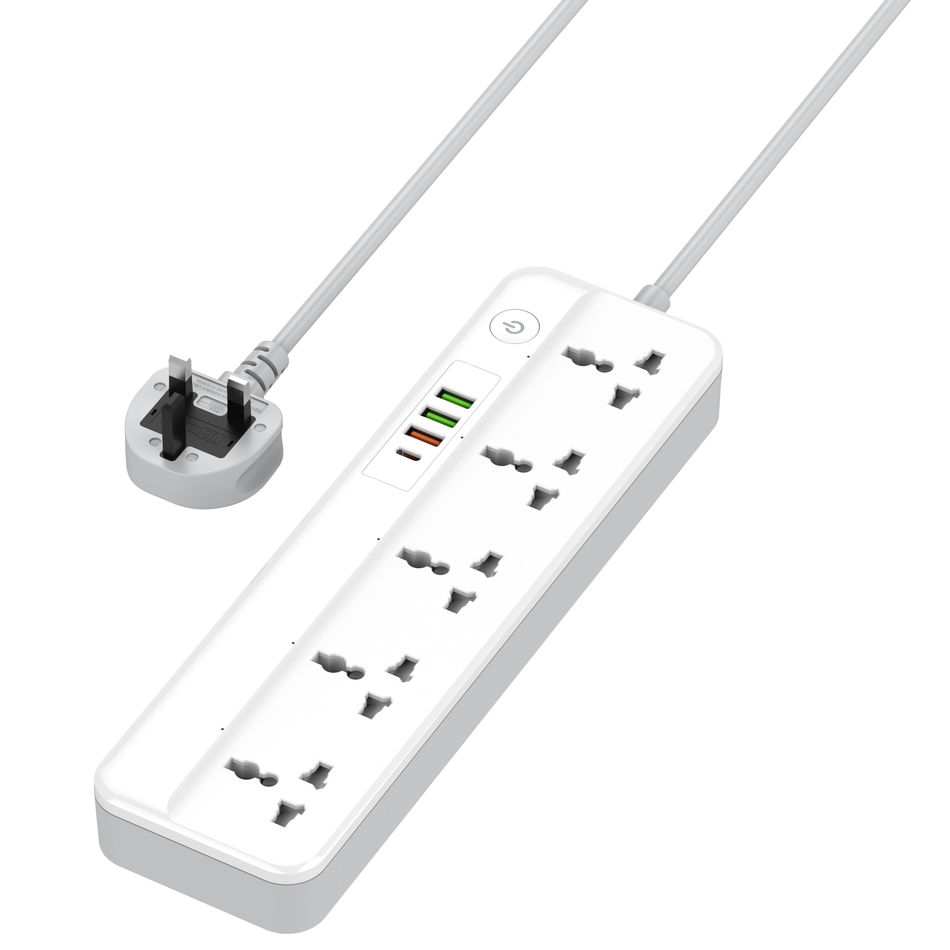 LDNIO SC5415 Universal Sockets 5 AC Outlets Power Strip with 4 USB PD Charger Multi Power Strip
