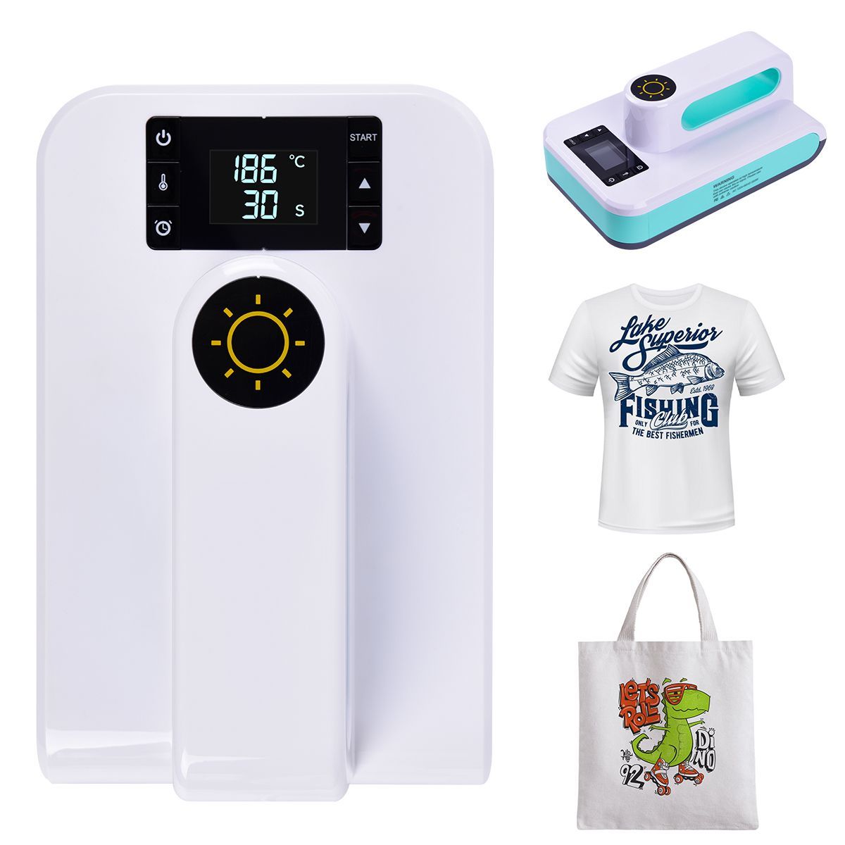 Mini Handheld Heat Press for Portable Bags, Clothing, Logos, Heat Transfer, Sticker Fusing Machine