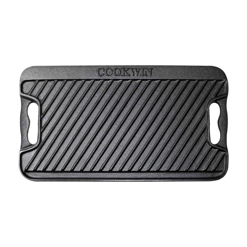 Pre-Seasoned Double Side Bbq Grill Frying Pan Cast Iron Grill Pan Cast iron Griddle