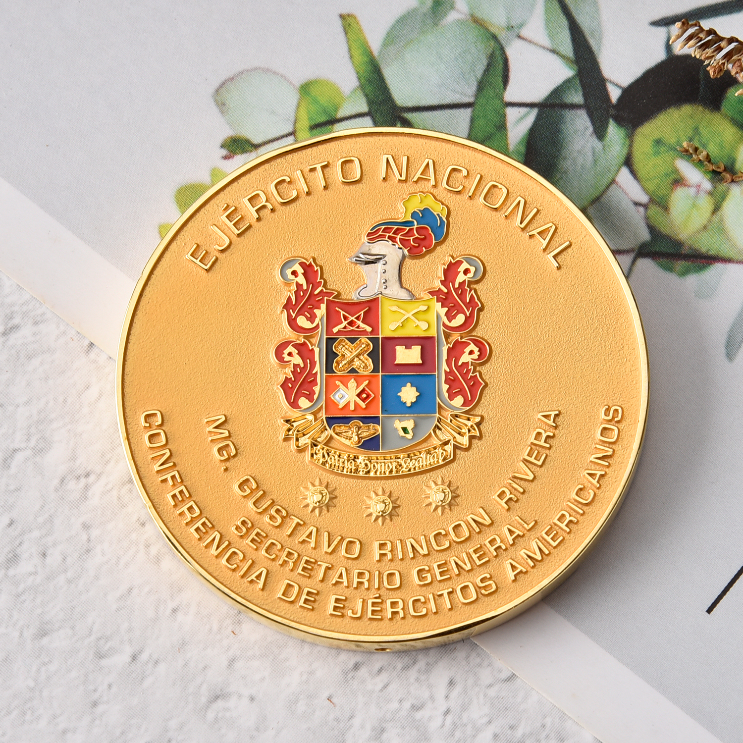 Manufacturer Custom Gold Silver Copper Bronze Zinc Alloy 3D Enamel Challenge Coin