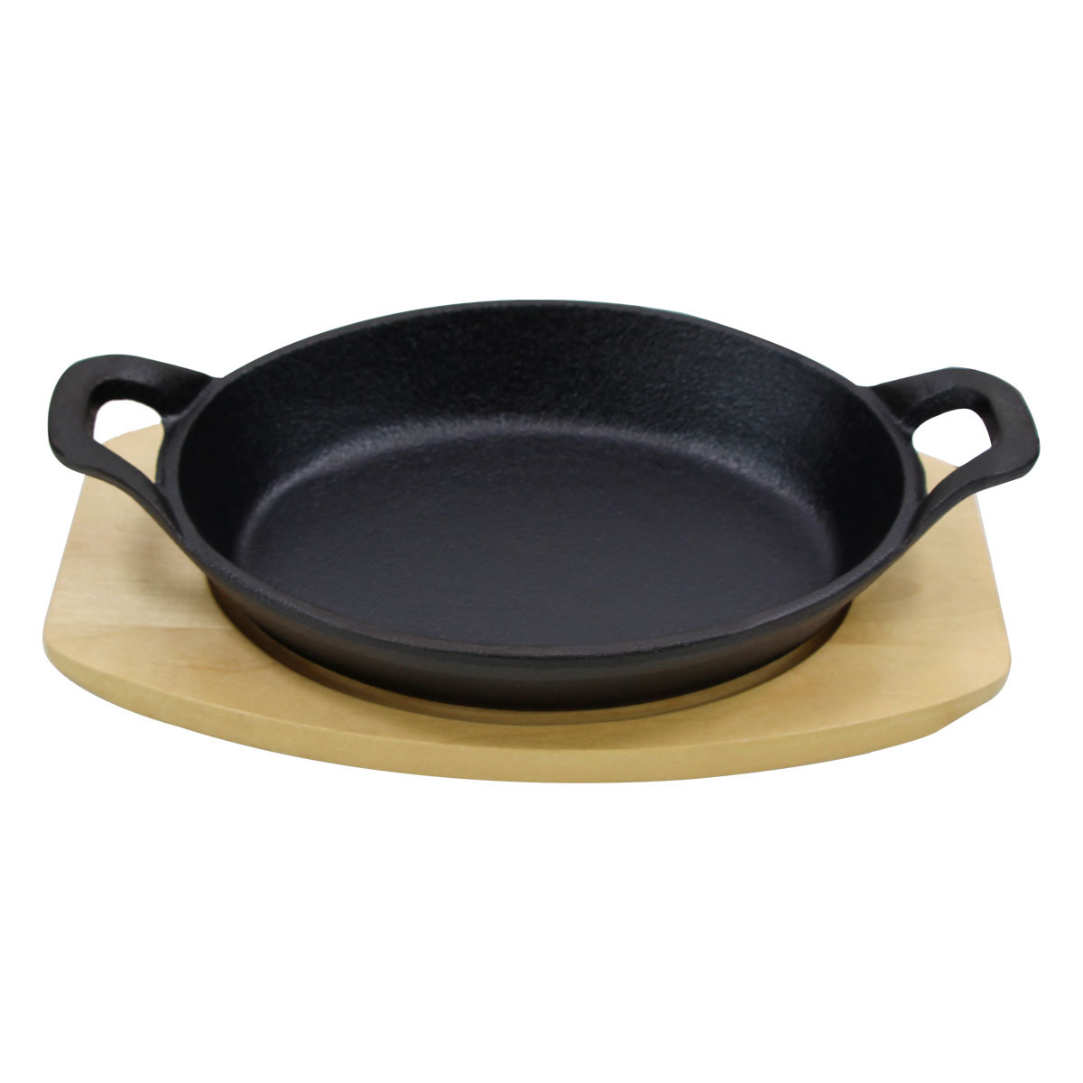 Cast Iron Serving Dish Factory Sizzling Pre-Seasoned Fajita Pan Metal Platter for Serving Food