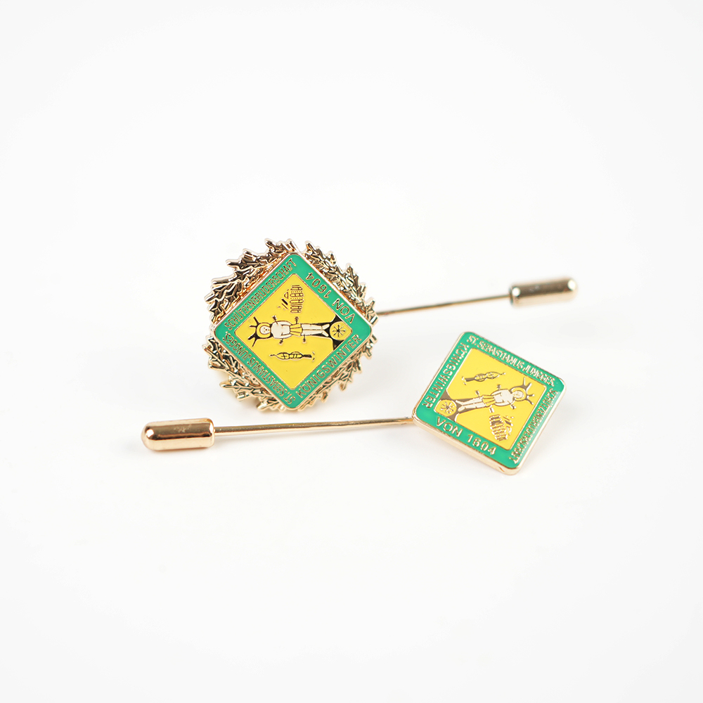 Factory Custom Enamel Long Needle Stick Lapel Pin for Men