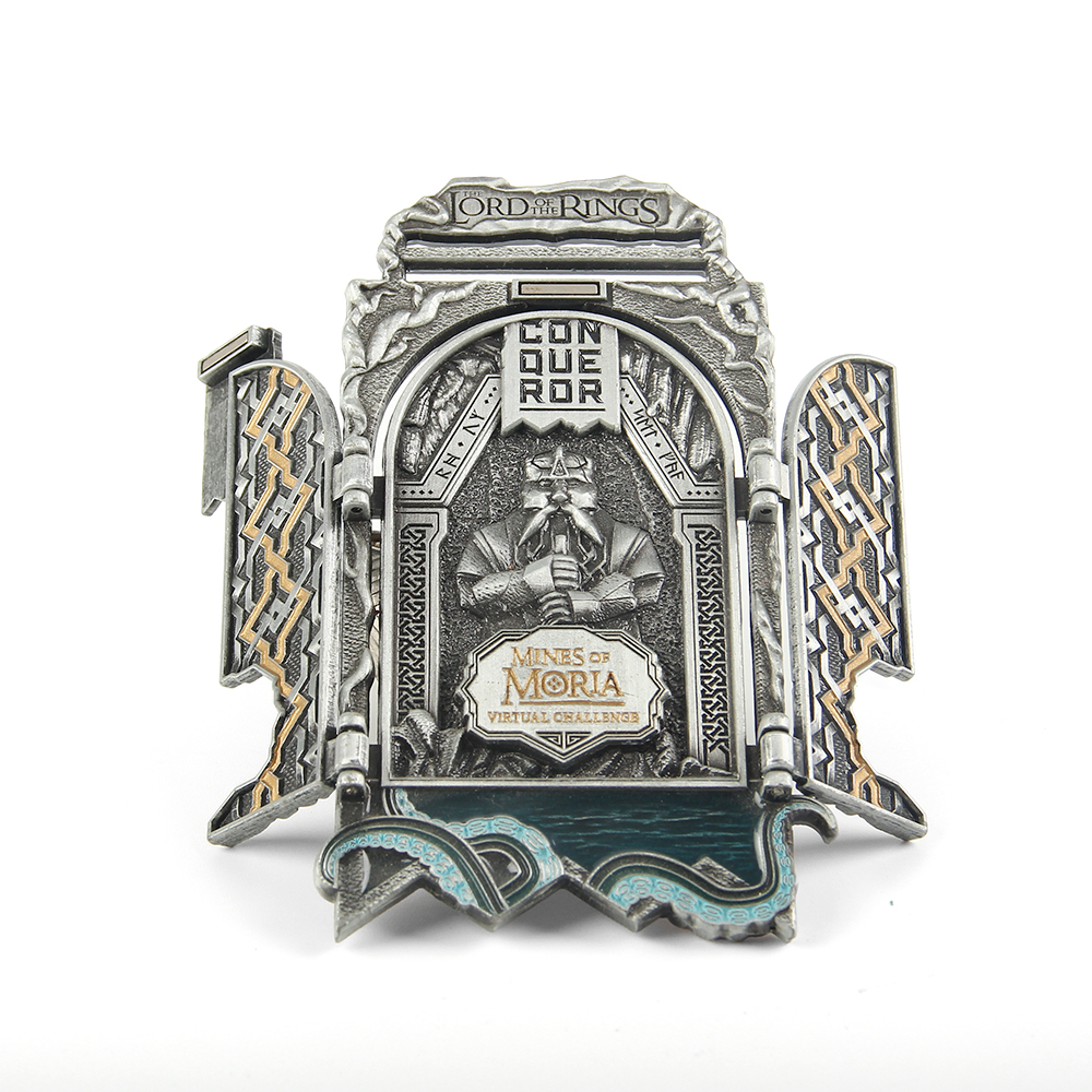 Customizable Openable Double Door Metal Pin Badges