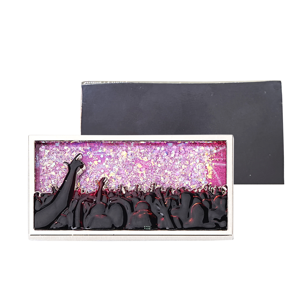 High Quality Quicksand Fridge Magnet With Glitter and Printed Pattern