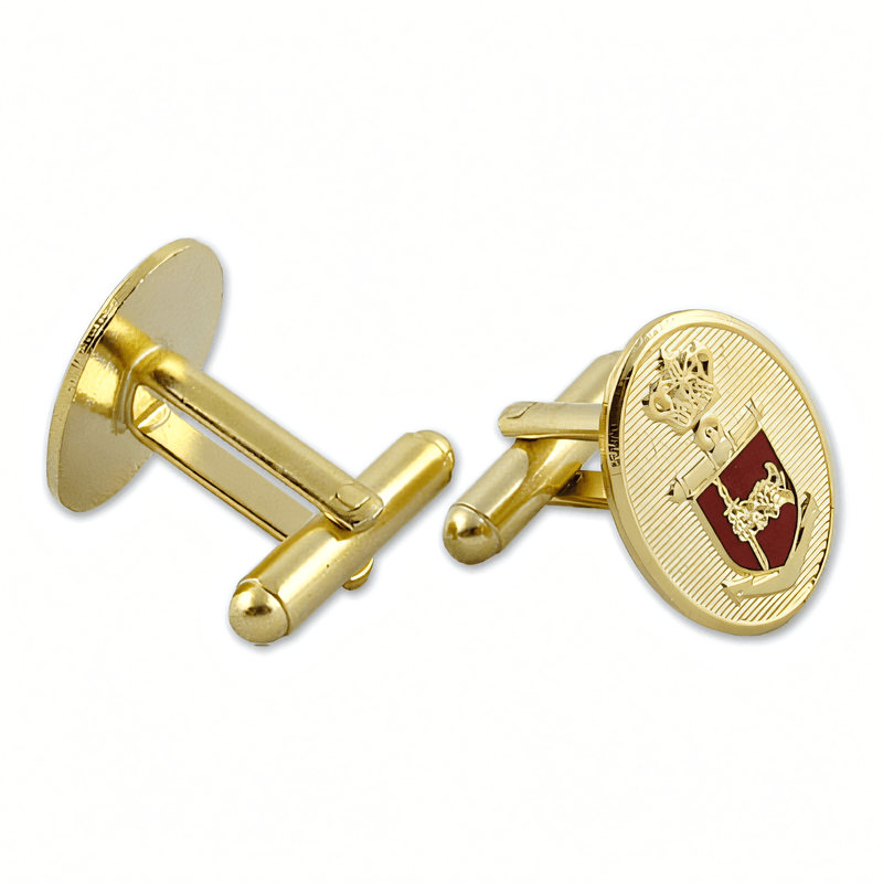Luxury Fashion Copper Hard Enamel Gold-Plated Cufflinks With Custom Logo