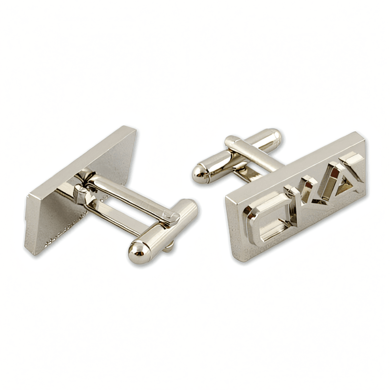 Custom 3D Design Silver Cufflinks Set