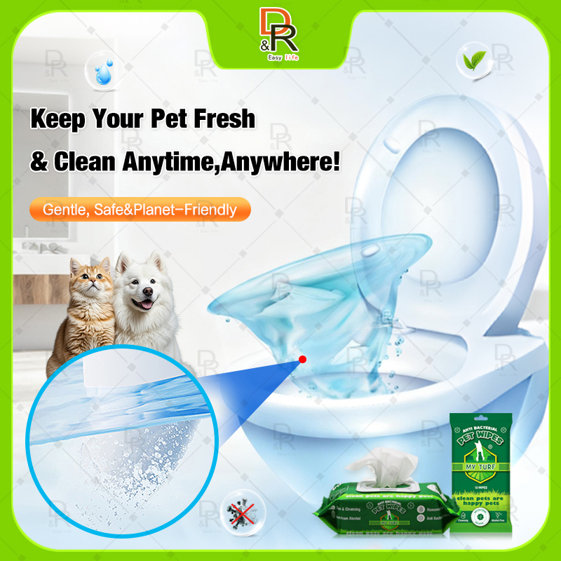 Flushable pet wipes