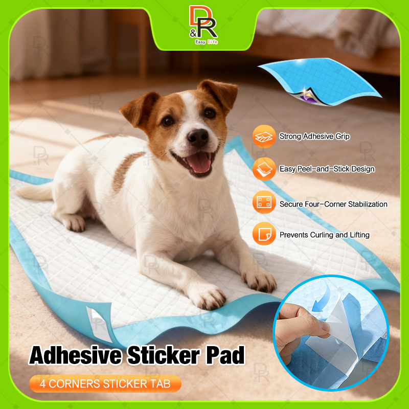 Puppy pads with stickers fix on floor
