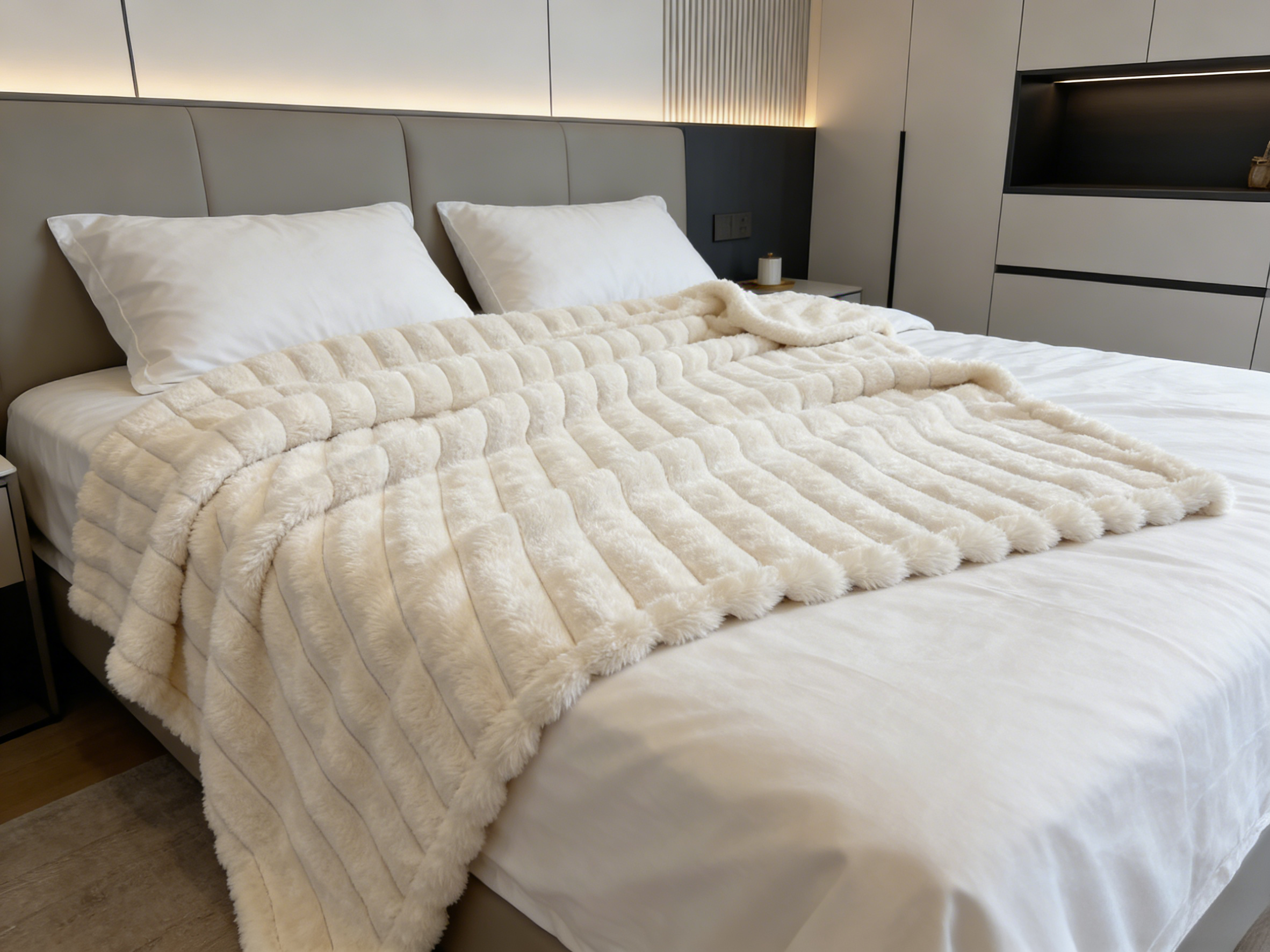 Flannel striped blanket