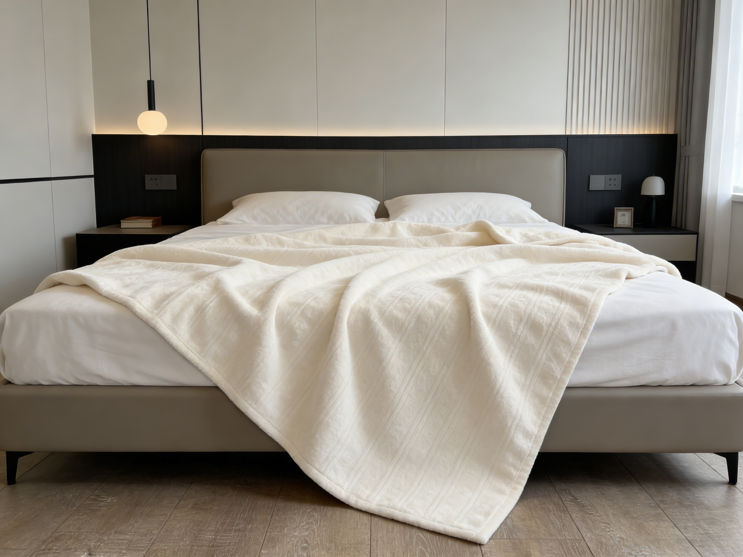 Striped edging blanket
