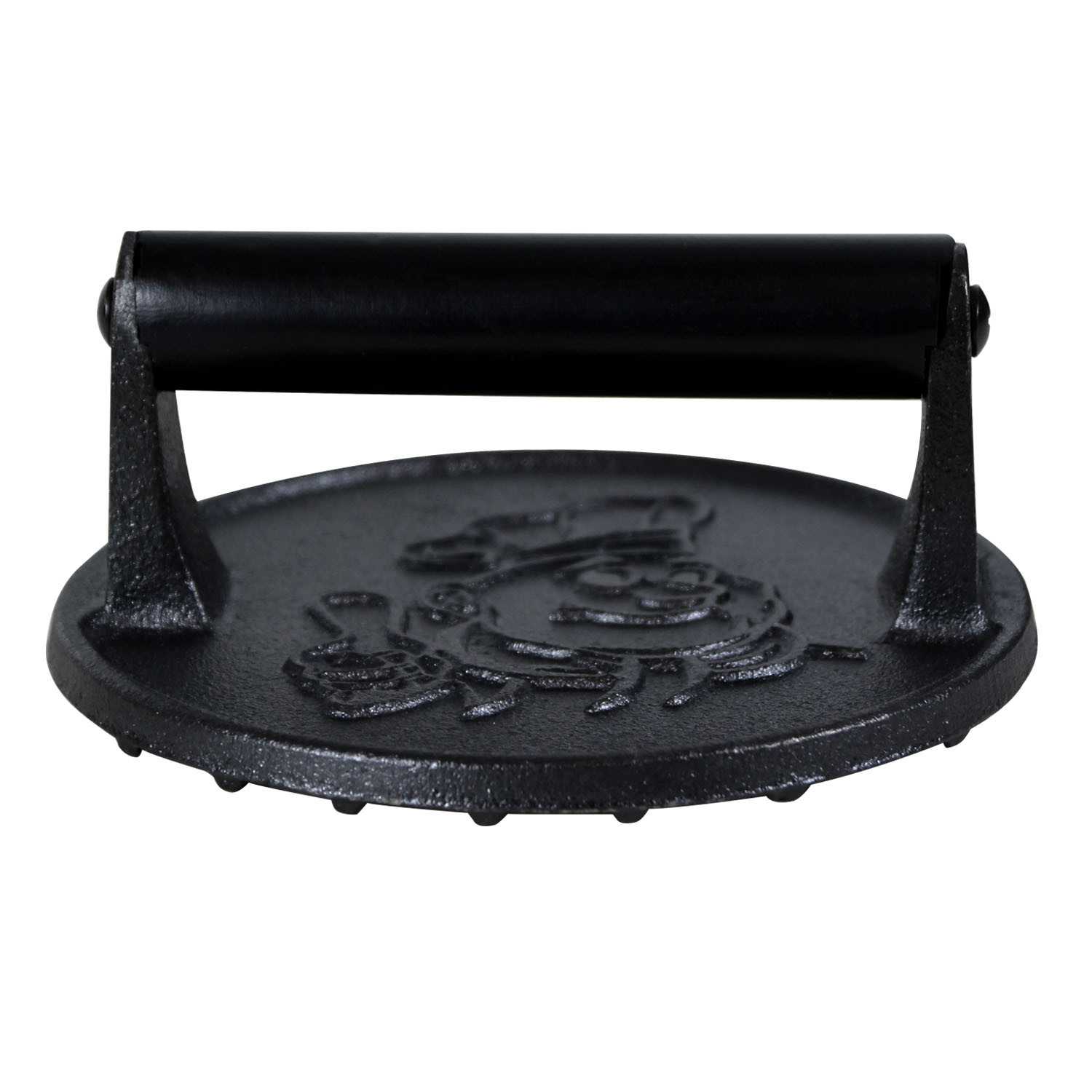 Custom Wood Handle Metal Meat Press Steak Burger Press Bacon Presser BBQ Cast Iron Grill Press