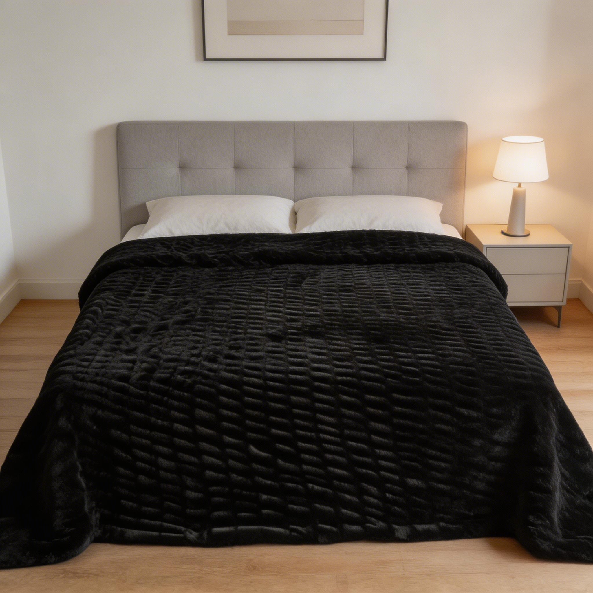 Elastic rabbit fur duvet cover