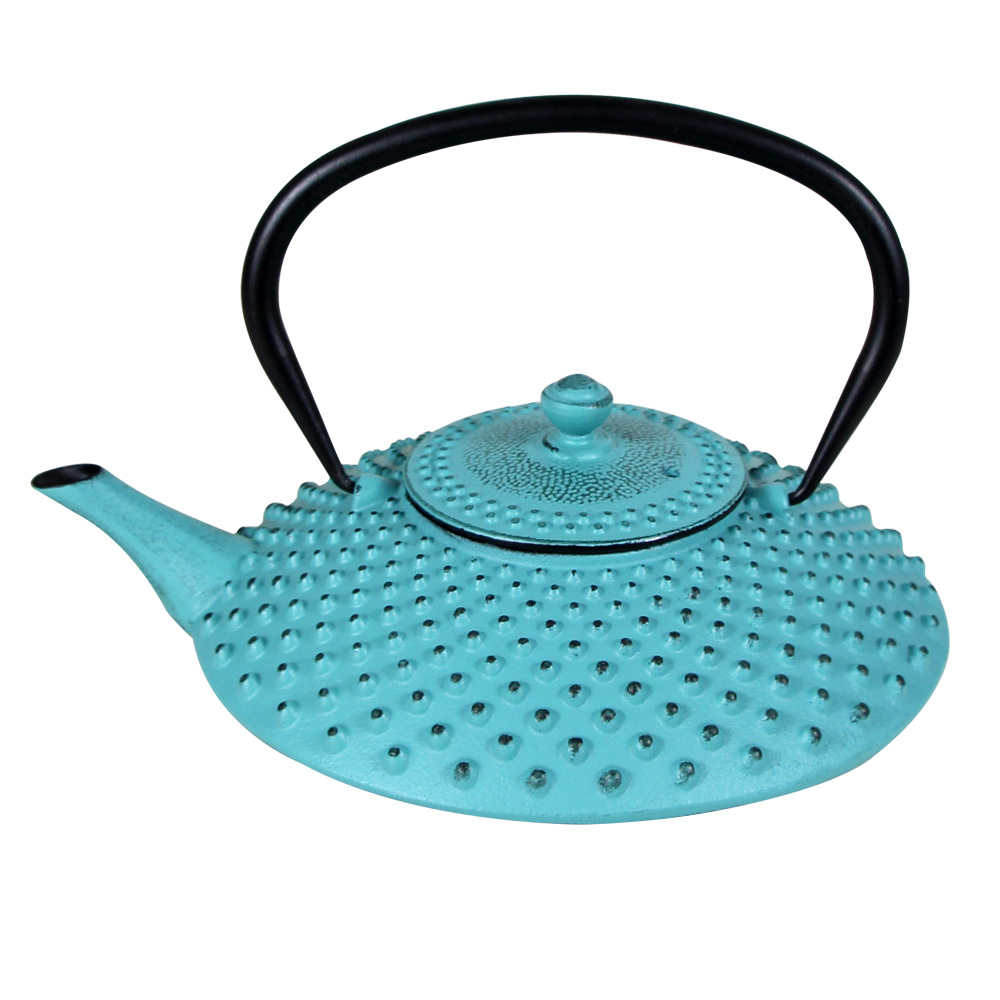 1000ml Enamel-Coated Cast Iron Tea Cup Pot and Kettle Set with Stainless Steel Infuser