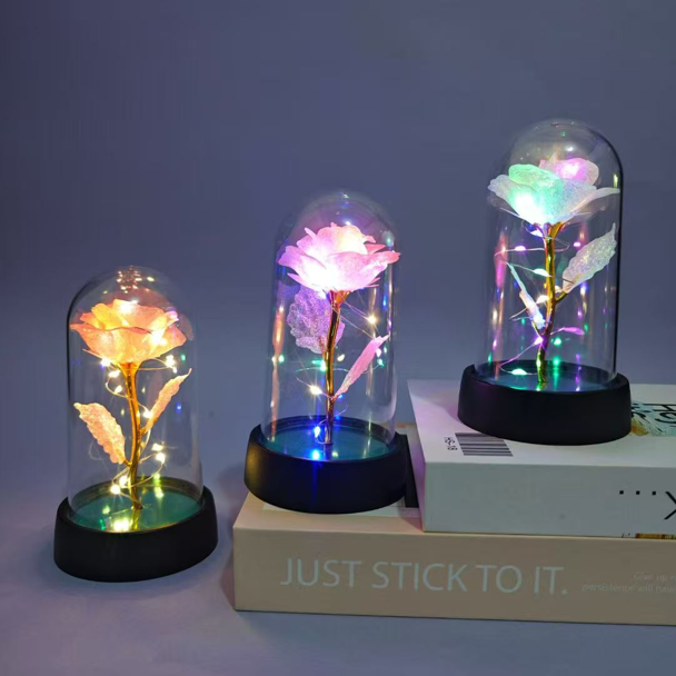 Enchanted Rose Lamp Glass Dome | Romantic for Valentine's & Mother's Day | Hot Gift