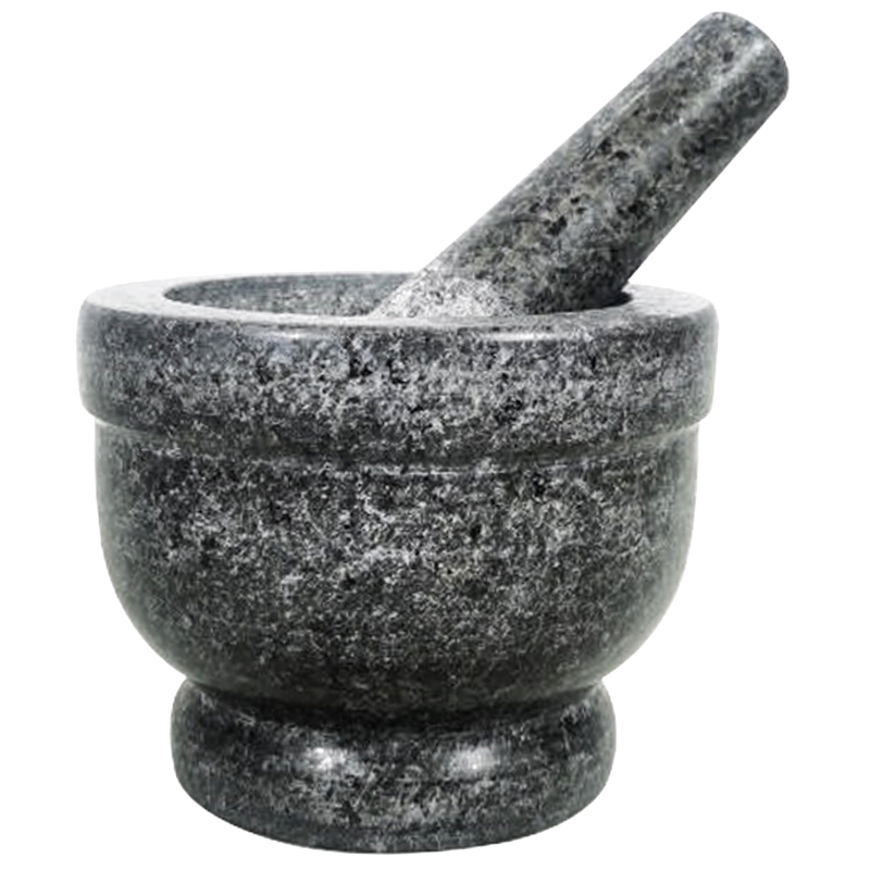 Granite stone mortar & pestle, granite mortar