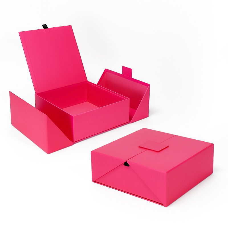 Double Door Gift Paper Box With Ribbon