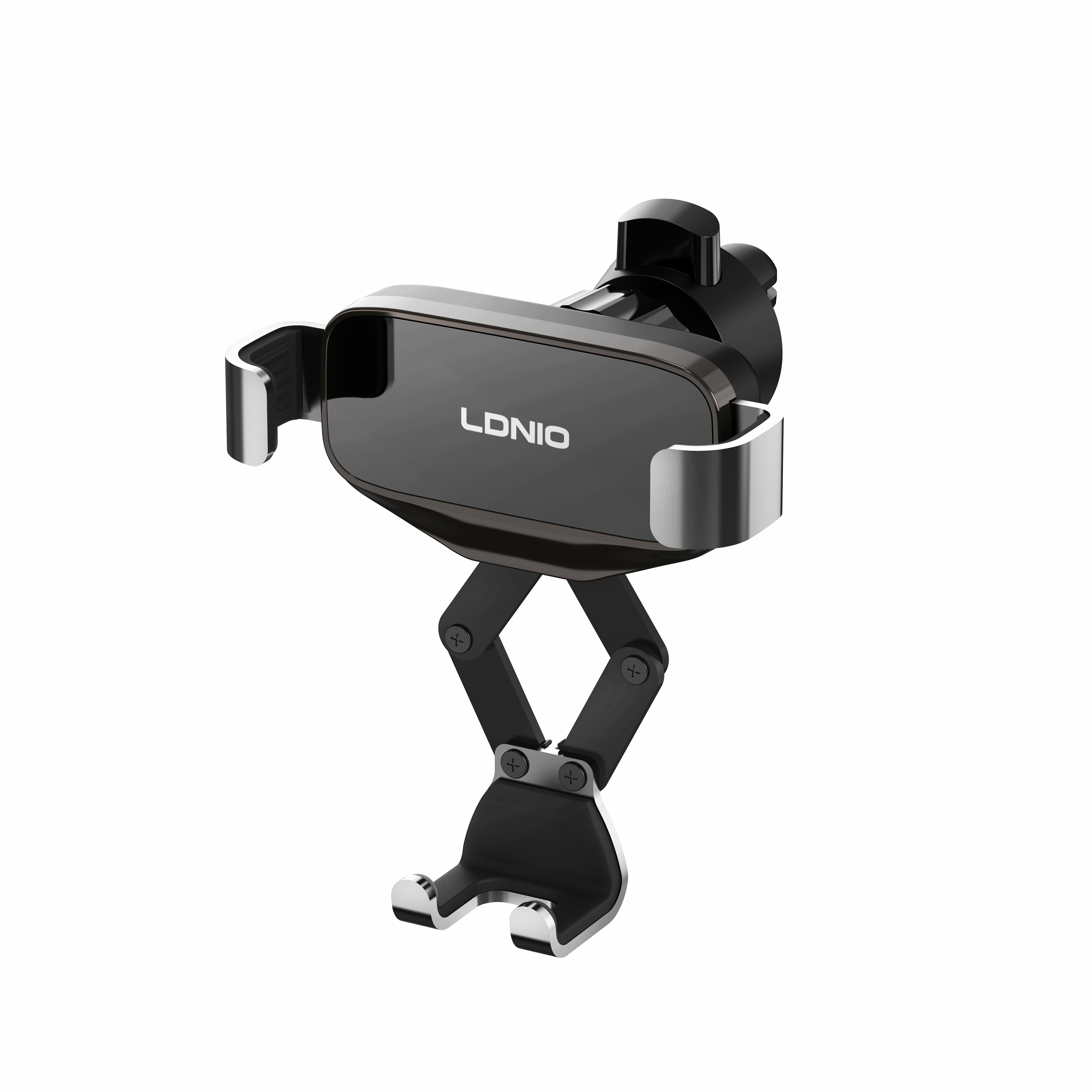 LDNIO MG13 Premium Metal Car Stand – Secure Windshield/Dashboard Mount for Phones