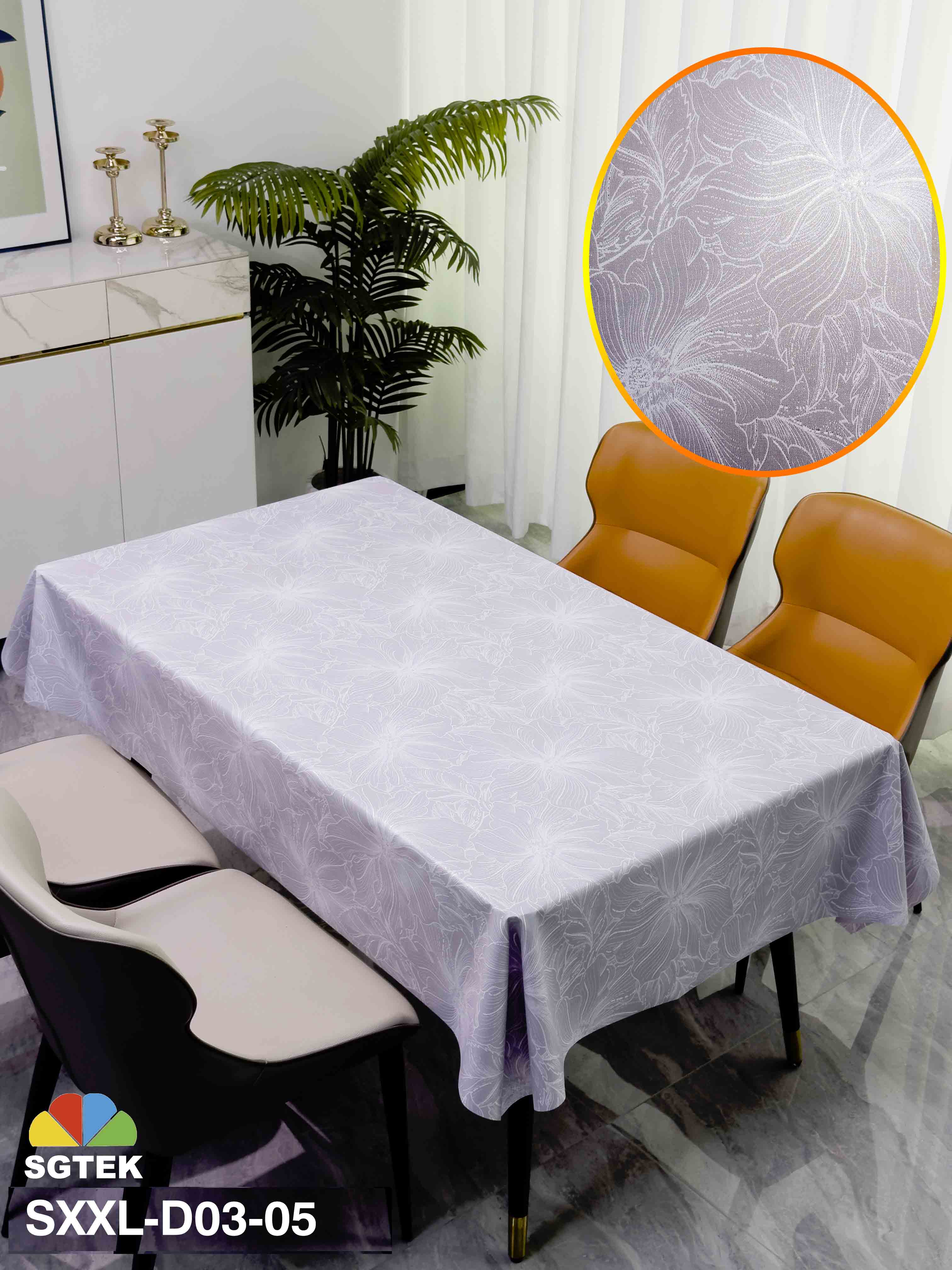 Polyester Table Cloth Spill Proof Dust-Proof Wrinkle Resistant Table Cover