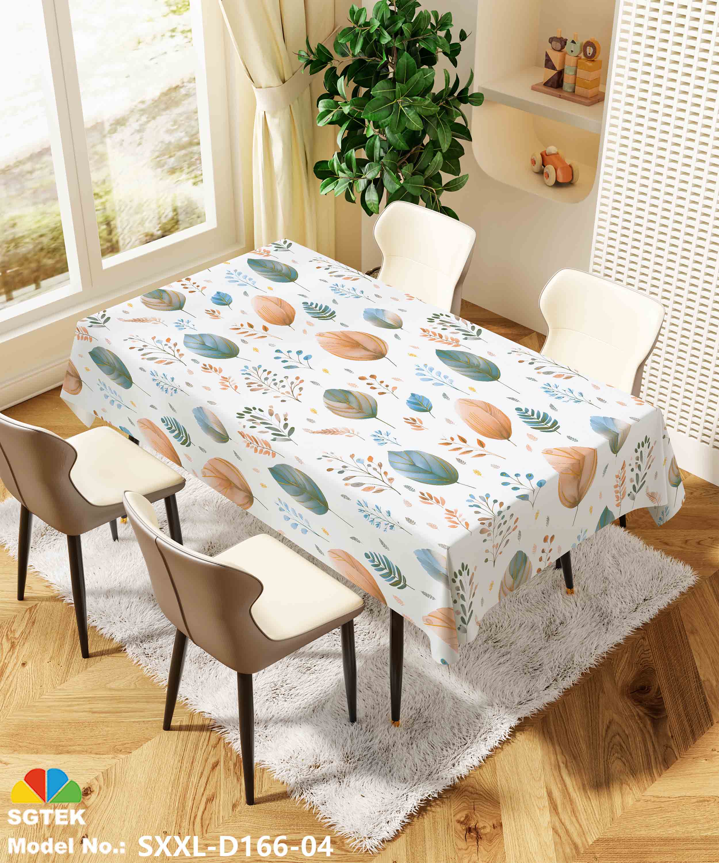 Polyester Table Cloth Spill Proof Dust-Proof Wrinkle Resistant Table Cover