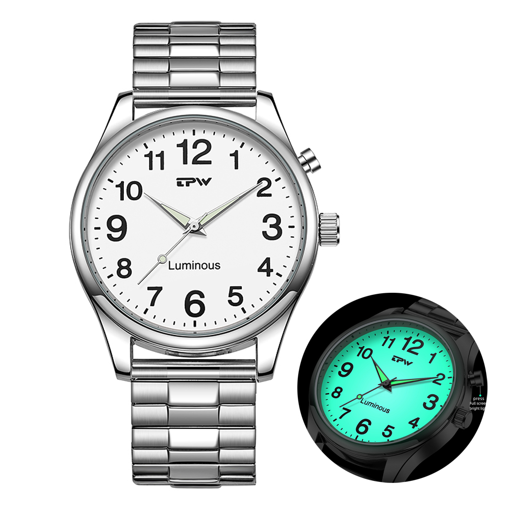 TPW K5136 Business LED Night Stainless Steel Men Watches