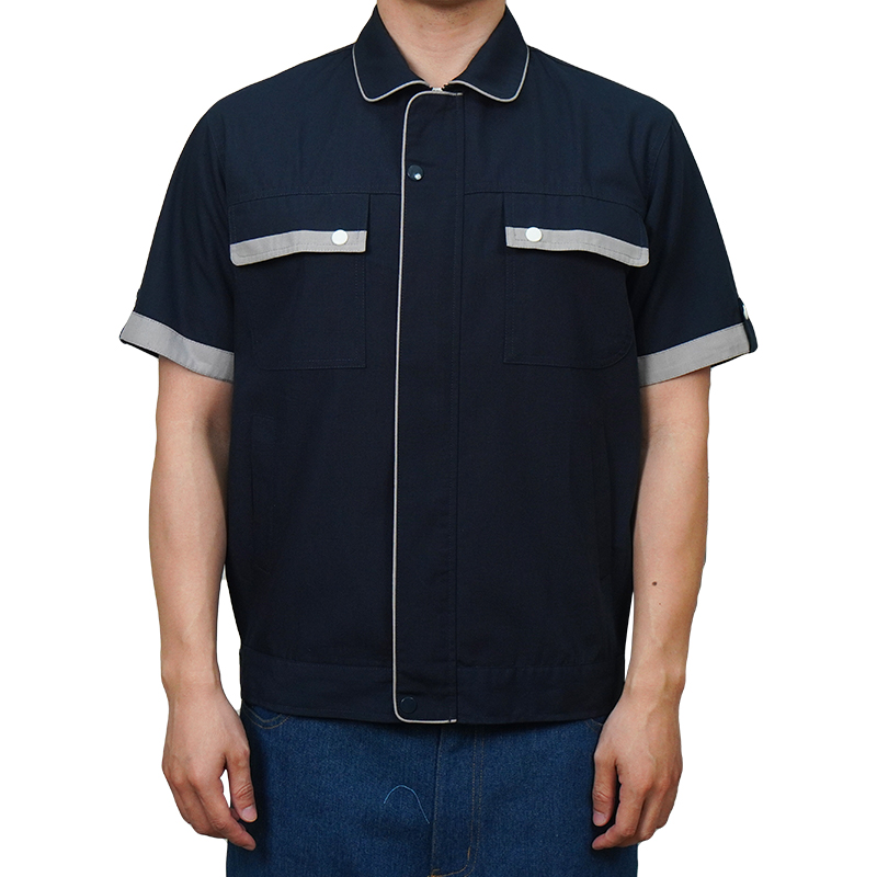 Summer short-sleeved color-matching jacket