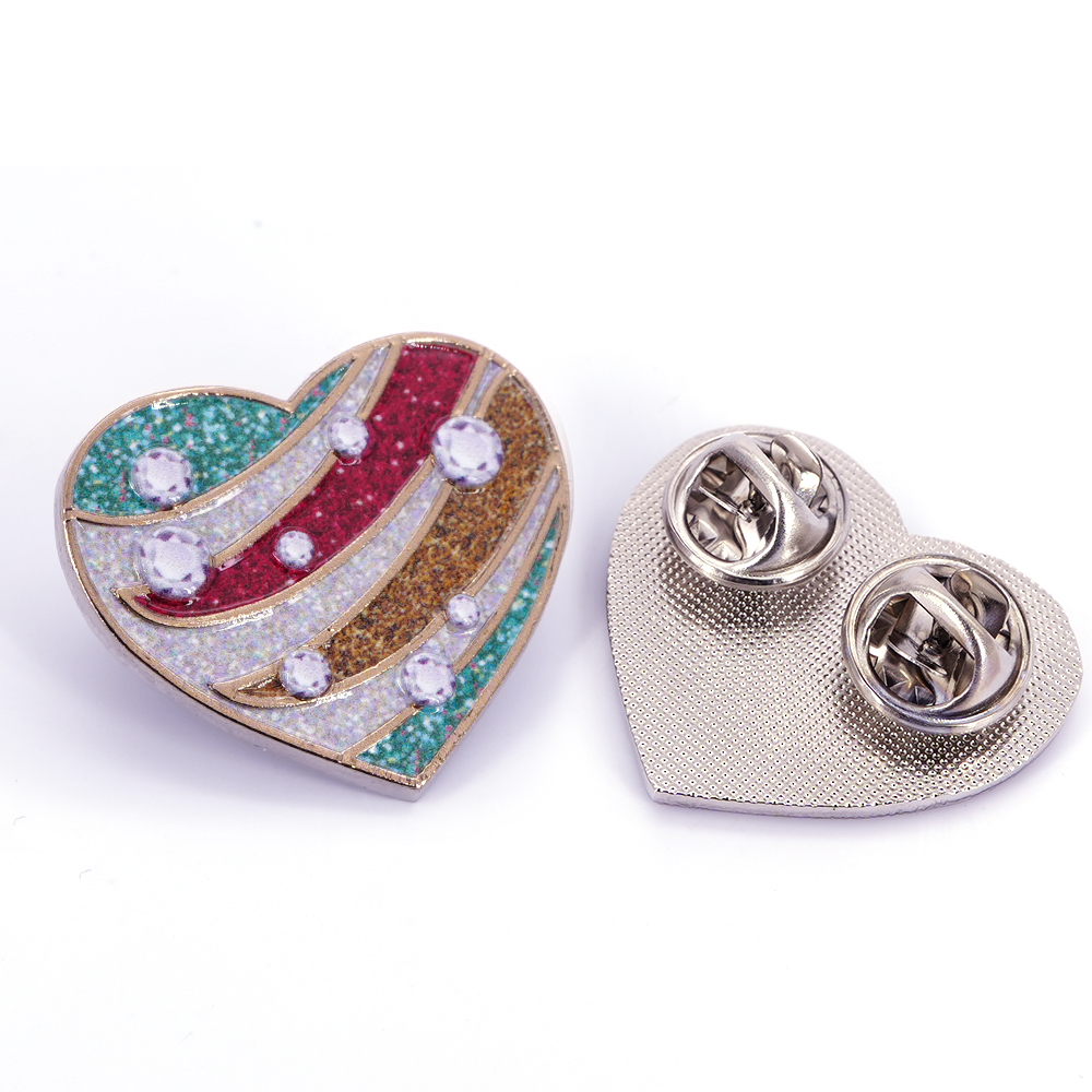 Factory Direct Custom Heart-Shaped Lapel Pins