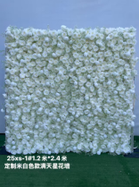 Customized light white version of the star-shaped flower wall