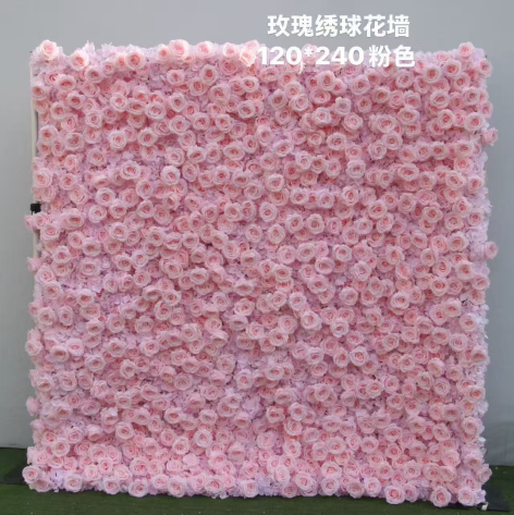 Rose hydrangea wall