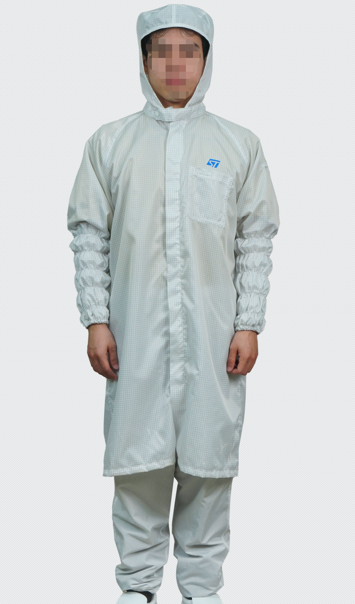 Clean room anti-static hooded coat