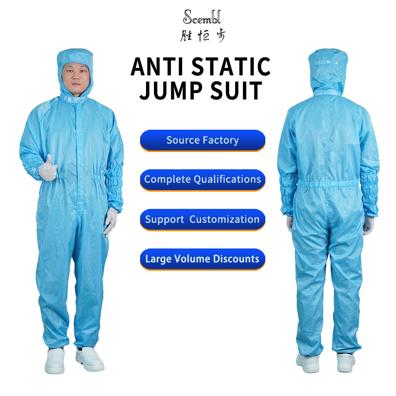Light blue hundred level anti-static purification suit