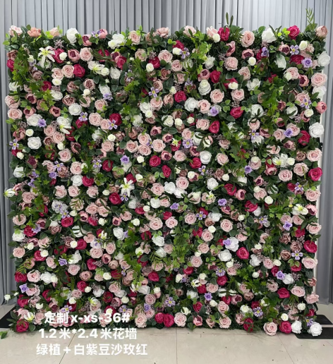 Artificial flower wall