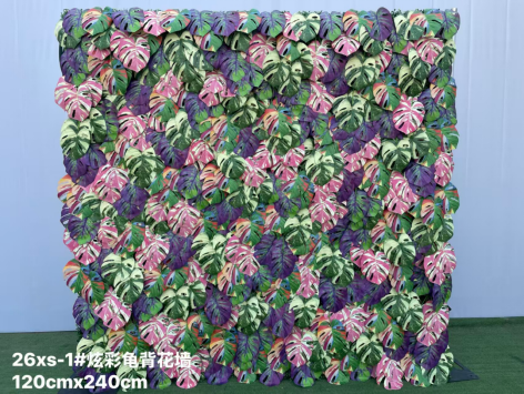 Colorful Turtle Shell Pattern Flower Wall