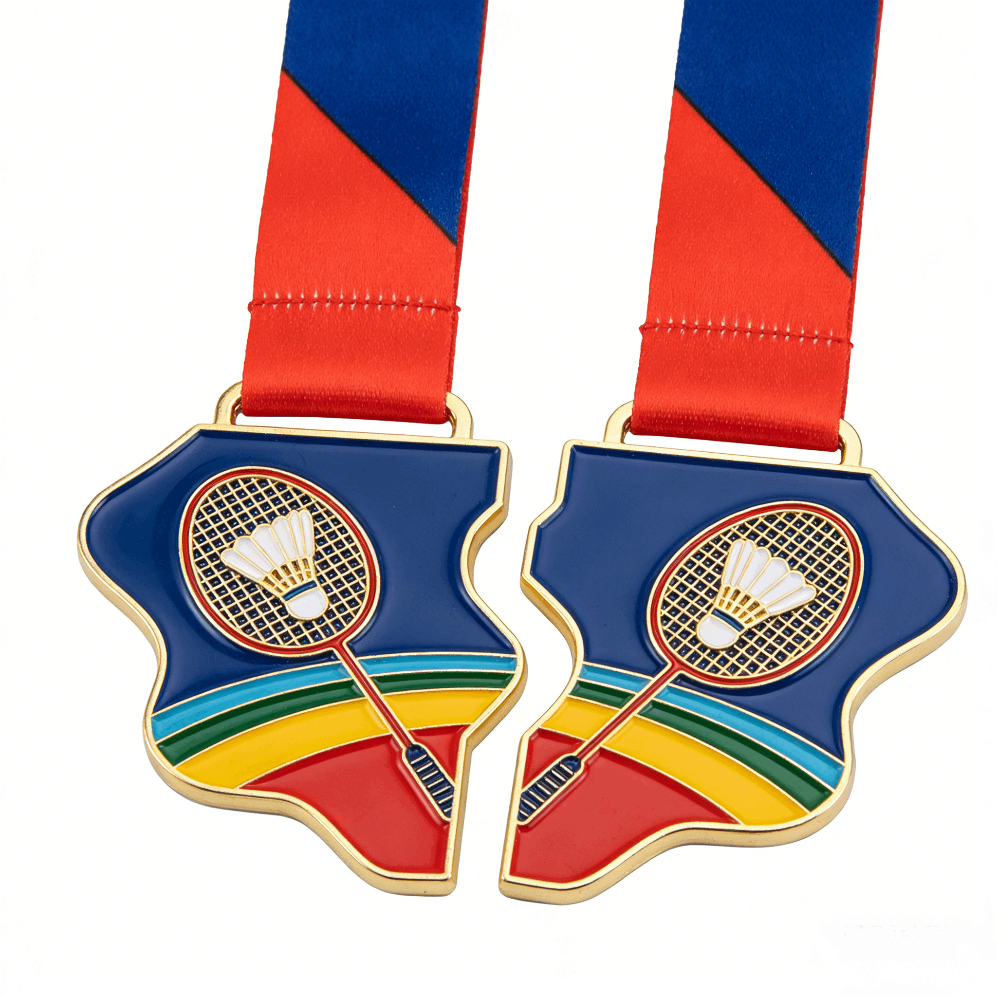 Customized Badminton Competition Splicing Combination Hanging Commemorative Medals