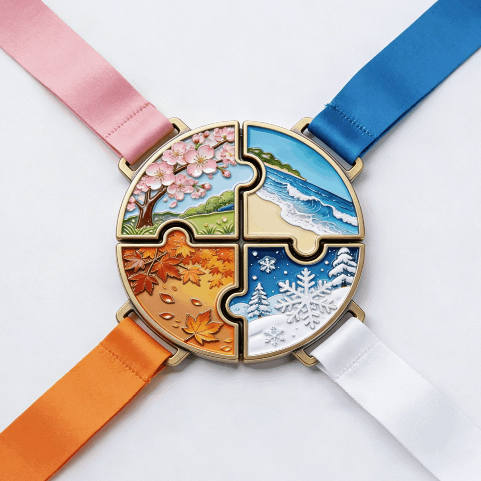 Zinc Alloy Medal Splicing Style Customization Printed Logo Plaque